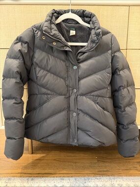 J. Crew Black Quilted Down Puffer Jacket Size Medium